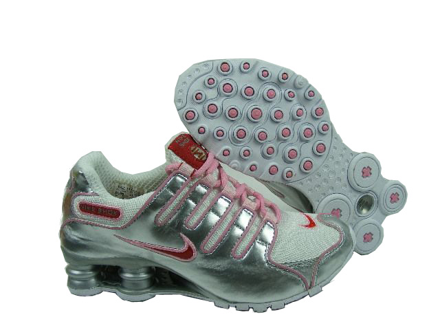 Womens Nike Shox Nz Mesh Up Shoes Silver Pink